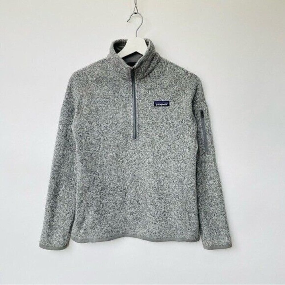 PATAGONIA Size S Better Sweater 1/4 Zip Fleece Pullover Gray D8